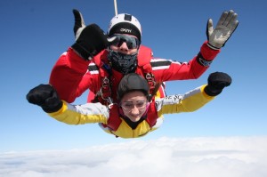 Freifall - Fallschirmspringen aus Ballon